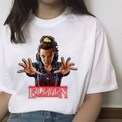 Stranger Things 3 Women t shirt Funny Eleven tshirt Fashion Ulzzang Short Sleeve Harajuku 90s t-shirt Tumblr Streetwear