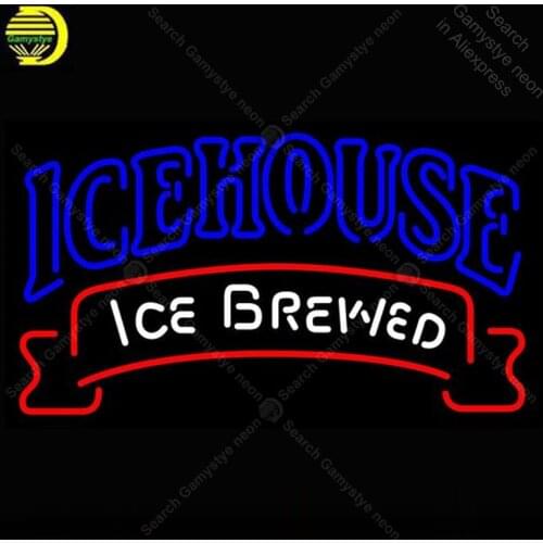 Icehouse Ribbon Neon Sign Neon Bulbs sign Iconic Beer Bar Club light Lamps Sign display advertise Letrero Neon enseigne lumine
