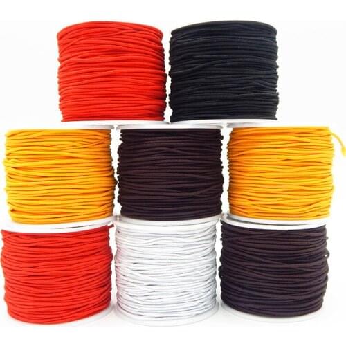 0.8mm 1mm Round Elastic Cord Beading Stretch Thread Black Red String Rope for DIY Buddha Beads Bracelet Necklace Jewelry Making