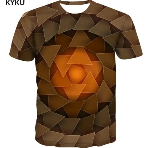 KYKU Brand Dizziness T-shirt Men Abstract T-shirts 3d Psychedelic Tshirt Printed Harajuku Shirt Print Mens Clothing Hip hop