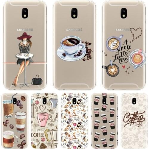 Soft Phone Case Silicone For Samsung Galaxy J2 J5 J7 Prime J3 J5 J7 2015 2016 2017 Coffee Back Cover For Samsung J4 J6 J8 Plus
