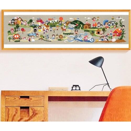 22/25ct Cross Stitch Set Chinese Cross-stitch Kit Embroidery Needlework Craft Packages Cotton Fabric Floss New Designs street