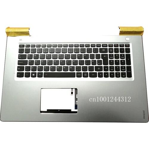 New Original For laptop Lenovo ideapad 700-17 700-17ISK UK Palmrest Upper Case Keyboard Bezel Cover Silver 5CB0K93620