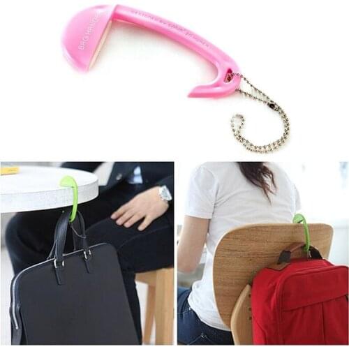 New Arrival Portable Desk Chair Plastic Hanger Practical Candy Color Handbag Tote Hook Hanger Household Sundries Organizer