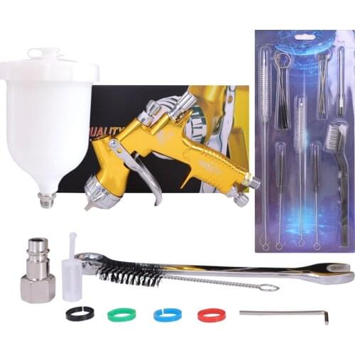 ROIIKETU Spray Gun GTI Pro Painting Gun TE20/T110 1.3/1.8mm Nozzle Water Based Airbrush With 17Pcs Spray Gun Clean Accessories
