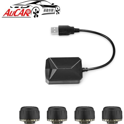 AuCAR USB intelligent Built-in External Sensors Tire Pressure Monitoring System TPMS Match for All Android Car Navigation