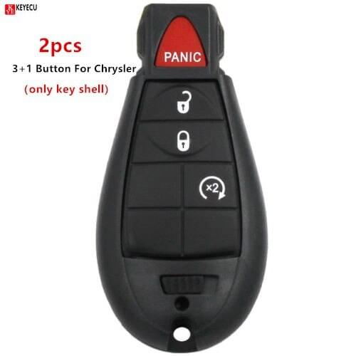 Keyecu 2pcs Smart Remote FOB Key Car Keyless For Dodge Charger Magnum Challenger Chrysler 300 2008 2009 2010 2011 2012