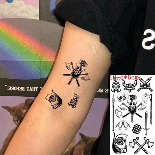 Waterproof Temporary Tattoo Sticker Pirate Hat Flash Tatoo Mermaid Scorpion Arm Wrist Fake Tatto for Body Art Women Men Kids