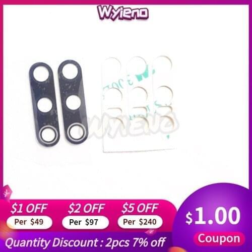 Wyieno 2Pcs/Lot Mi9SE Real Camera Glass Lens For Xiaomi 9 SE Back Rear Camera Lens With Glue Tracking