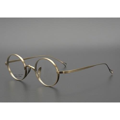 Zerosun Reading Glasses Men Women 1.25 1.75 0.5 0.75 2.25 2.5 Titanium Diopter Luxury Brand Janpanese Nerd Small Round Light