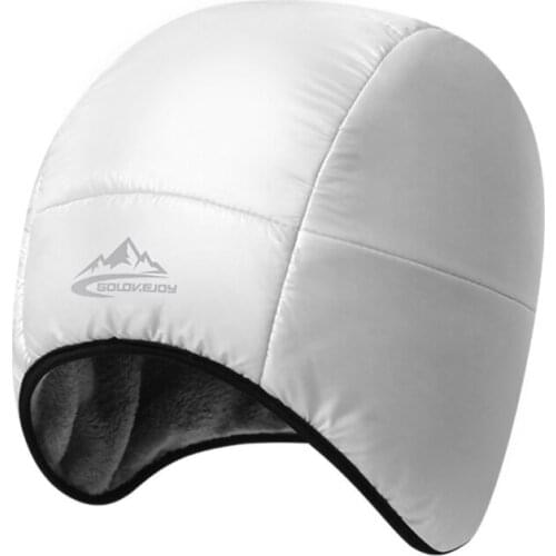 Winter Outdoor Waterproof Windproof Ear-cap Thermal Fleece Lined Down Beanie Outdoor Ski Hiking Camping Hats