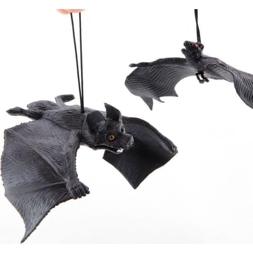 1pc Halloween Simulation Animals Bats Trick Toy Gags Joke Pendant Bar Scene Props Hot April Fools Day Christmas Decorations