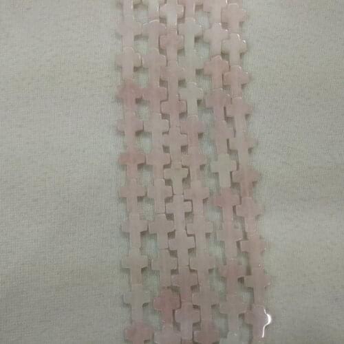 2016 Fashion natural stone cross charms beads For DIY necklace jewelry making 48pcs/lot wholesale free shipping