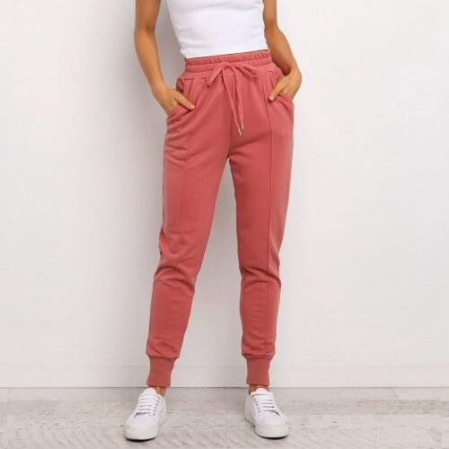 2020 Running Fitness Training Pants Female Sports Trousers Womens Sweatpants Jogging Bottoms Casual Ladies Loose Sportwears
