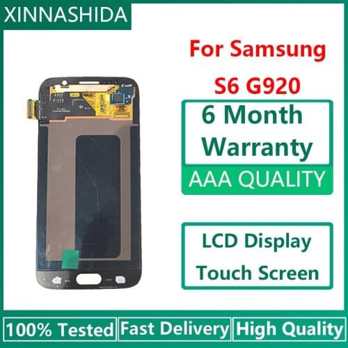 5.1'' Super AMOLED Replacement LCD S6 for SAMSUNG GALAXY S6 G920 SM-G920F G920F G920FD Touch Screen Digitizer Assembly