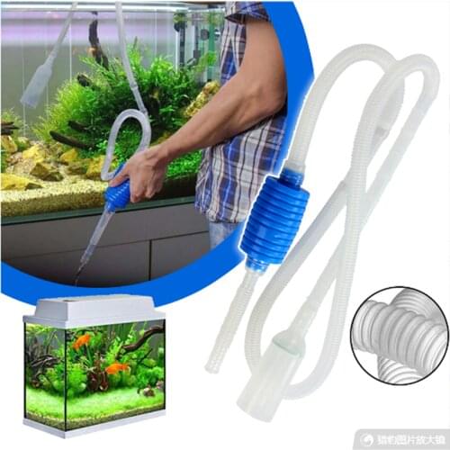 Aquarium Siphon Fish Tank Syphon Vacuum Cleaner Pump Semi-automatic Water Change Changer Gravel Water Filter Acuario Accessories