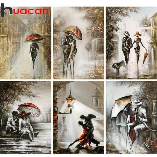 Huacan Diamond Embroidery Cross Stitch Portrait 5d Diamond Painting Couple Mosaic Handmade Gift Sale