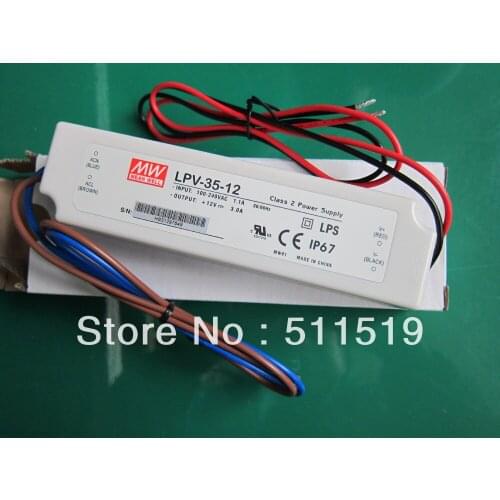 MEAN WELL 35W LED driver LPV-35-12 water proof led driver power supply for led lighting