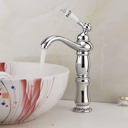 European Style All Copper Antique Tap, Retro Single Basin faucet Washbasin, Artistic Basin tap Cold And Hot Faucet