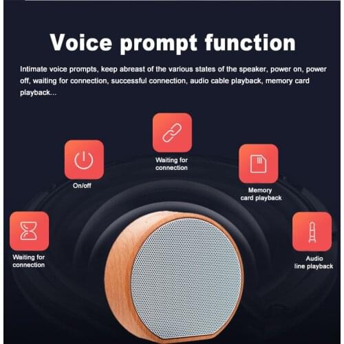 Hot A60 Wooden Bluetooth Speaker Handsfree MP3 Super Mini Wireless Speaker Support SD Card AUX Subwoofer Radio For Smartphone