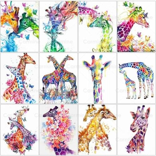 Cartoon Giraffe DIY Diamond Mosaic Rhinestones 5D Diamond Paintings Animals Cross Stitch Embroidery Wall Decoration For Interior