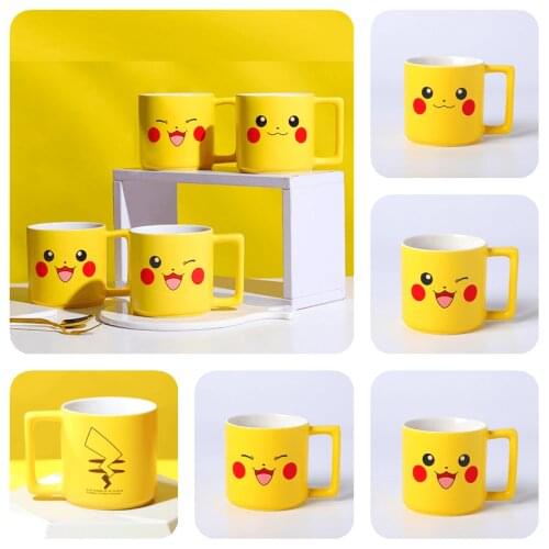 Pokemon Pikachu Cartoon Ceramic Mark Cup Breakfast Milk Cup Drinking Cup Tea Cup Coke Coffee Cup Couple Mug Child Birthday Gift