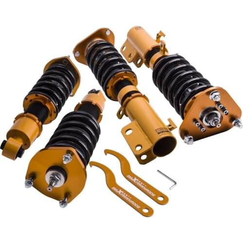 Coilovers Kit Ajustable damper For Toyota Celica 2000-2006 Rear & Front Shock Struts + Top mounts Shock Suspension