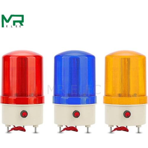 Led-90j knob audible and visual alarm sound adjustable 0 to 100 dB LED Indicator light small Flashing Light Security Alarm