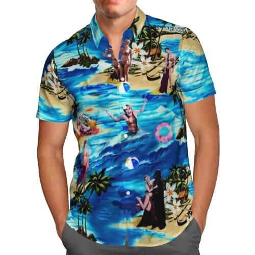 Beach Swimming 3D Print Summer Beach Shirt Mens Hawaii Shirt Fashion Short Sleeved Shirt Oversized 5XL Streetwear Harajuku Tops