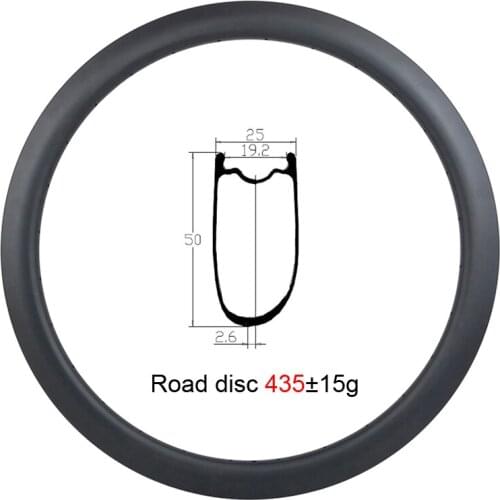 LIENGU cyclo-cross 435g 700C 50mm road disc carbon rim asymmetric offset 2.6mm tubeless inner width 19.2mm cyclocross bicycle