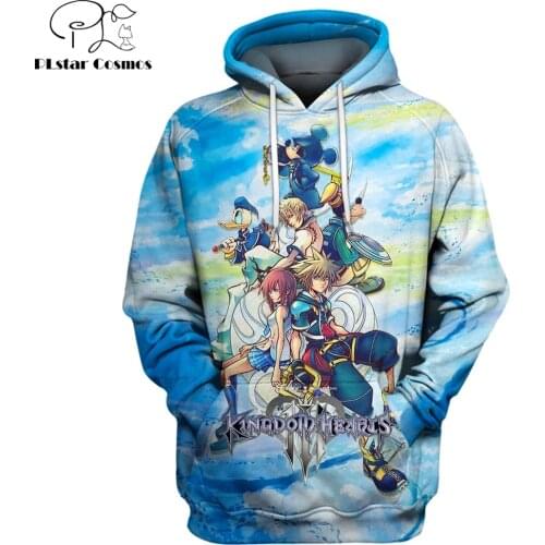 PLstar Cosmos 2019 Fashion Men 3d Hoodie New Kingdom Hearts Anime Printed hoodies/Sweatshirt Unisex Harajuku Casual streetwear