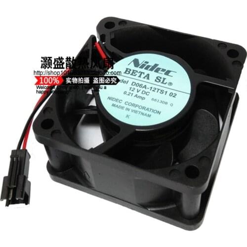 New original D06A-12TS1 02 DC12V 0.21A 6cm 6025 inverter cooling fan