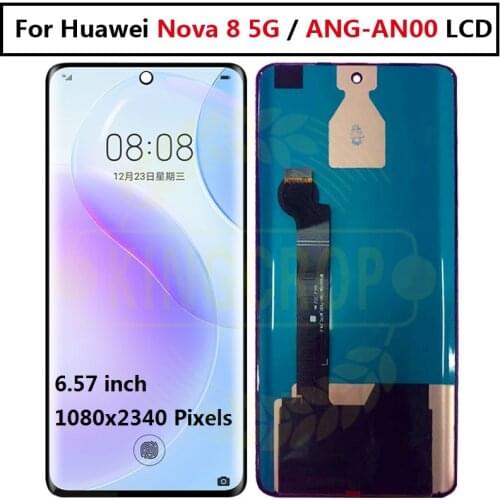 Original 6.57" For Huawei Nova 8 5G LCD Touch Screen Digitizer Assembly For Huawei Nova 8 5g display touch panel glass ANG-AN00