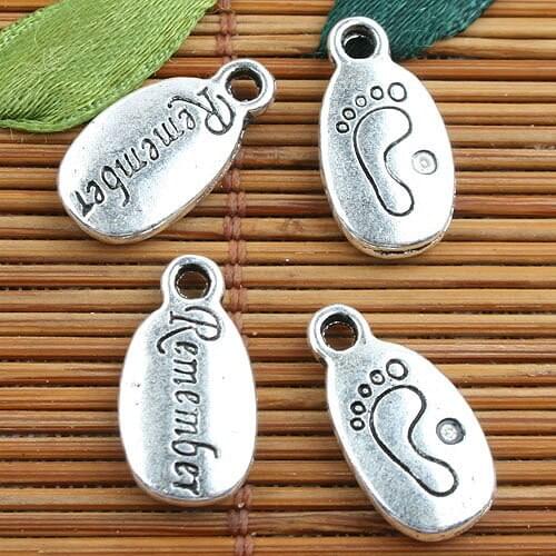 Alloy metal Tibetan Silver color Remember style charms 26pcs EF0100