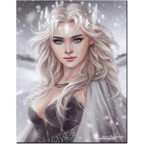 Full Round diamond Mosaic Snow Girl,princess,Cartoon diamond embroidery Puzzle rhinestone mosaic inlaid,New Children Gift YG2481