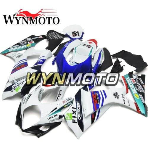 Complete Fairings Kit For GSXR1000 2007-2008 07 08 K7 ABS Plastics Bodywork Cowlings Fairings Frames Covers White Blue Colorful