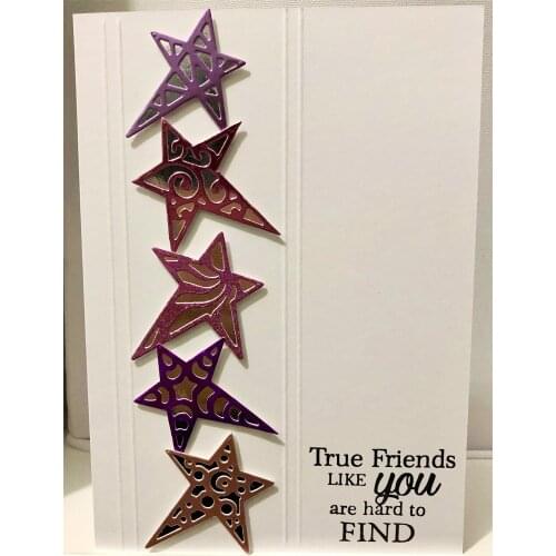 5Pcs Stars Metal Cutting Die Stencils Template for Scrapbooking Paper Album Cards Gift Decor Knife Punch Mold Die Cut New 2020