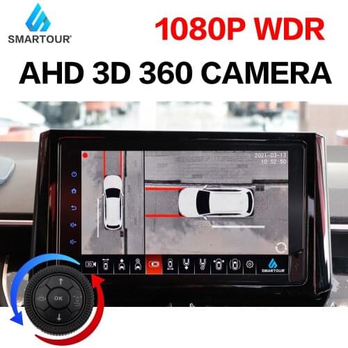 New Car 3D Surround View Monitoring System DVR Recorder 360 Degree Driving Bird View Panorama Cameras 4-CH Video Monitor System
