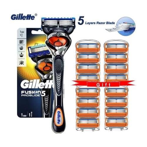 Men Manual Shaver Razors Machine for Shaving Blades Gillettee Fusion Proglide 5 Layer Cassettes With Replacebale Blades