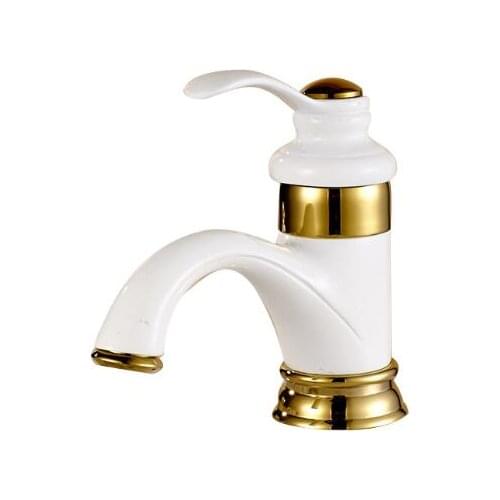 Vidric Basin Faucet Gold/Antique bronze Wash basin Faucet Luxury Bathroom Basin Taps Single Handle Vanity Single Hole Mixer Wate