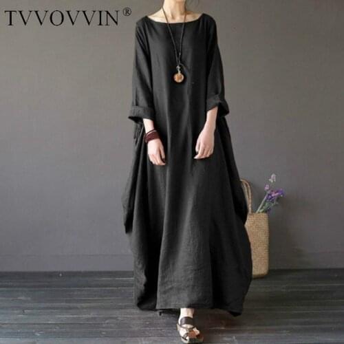 2021 Summer autumn Plus Size Dresses Women 4xl 5xl Loose long vintage Dress Boho Shirt Dress Maxi Robe fashion Female Q293