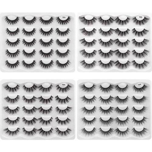 10Pairs 3D Synthetic Hair Eyelashes Natural Thick Long False Eyelashes Dramatic Fake Lashes Makeup Extension Eyelashes