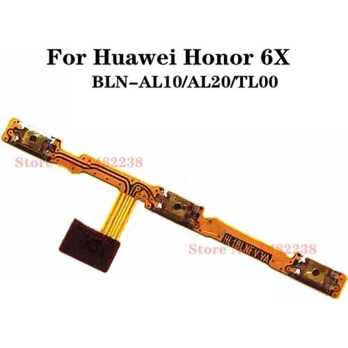 100% Original For Huawei Honor 6X BLN-AL10 AL20 TL00 AL10 Power ON/OFF Volume Buttons Flex Cable Switch Power Connector