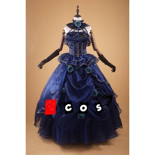 100%real ruffled court Scorpio queen long dress cosplay gown medieval dress Renaissance gown cos. dress