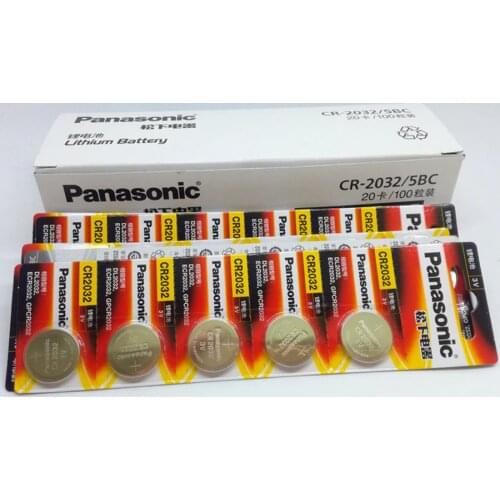 100PCS/LOT New Original Panasonic CR2032 CR 2032 3V Button Cell Battery Coin Batteries For Watch Computer