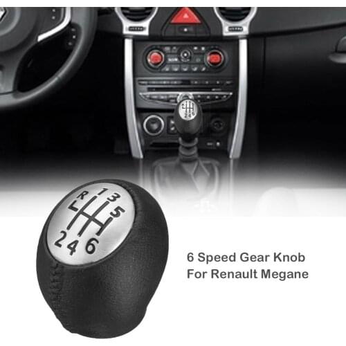 6 Speed Gear Knob For Renault Megane Clio Laguna For Vauxhall For Opel PU Leather