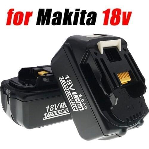 Rechargeable Battery BL1860 B 18V 6000mAh Backup Battery For Makita 18V BL1850B BL1860 BL1840 BL1815 Cordless Drill With Charger