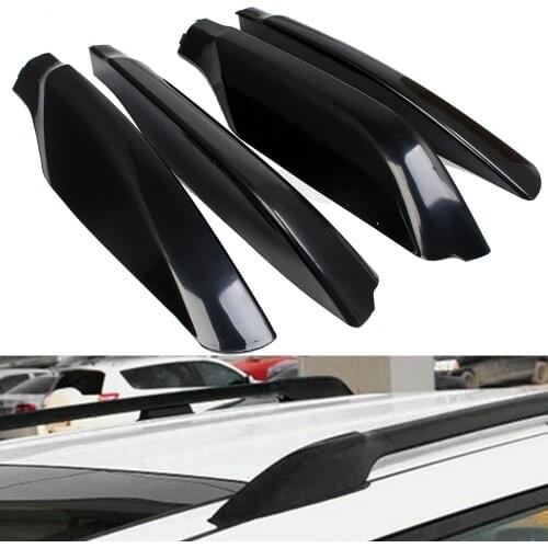 Car Accessories Black 4pcs Roof Rack Rail End Cover Shell Replace for Toyota Land Cruiser Prado Fj150 2010-2015 2016 2017 2018
