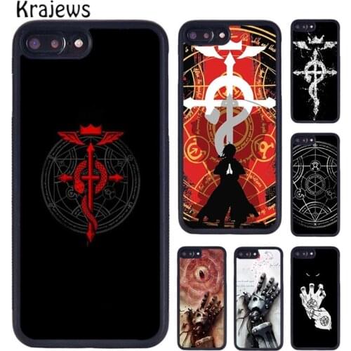 Krajews FullMetal Alchemist phone Case For iPhone 5 6S 7 8 Plus 11 12 Pro X XR XS Max Samsung Galaxy S6 S7 S8 S9 S10 plus