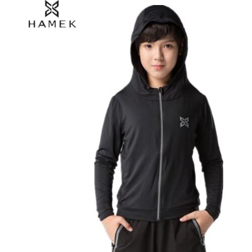 Boys kids running jacket Sports fitness Hooded Tight Soccer basketball Rugby Tennis Outdoor training Run Jogging Jackets clothes